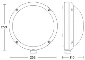 STEINEL 053079 - LED Vonkajšie svietidlo so senzorom L330 LED/9W/230V IP44