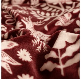 Obliečky mikroplyš FOREST ANIMALS vínové Rozmer obliečky: 2 ks 70 x 90 cm | 200 x 220 cm
