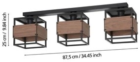 Eglo 43804 - Stropné svietidlo EVESHAM 3xE27/40W/230V
