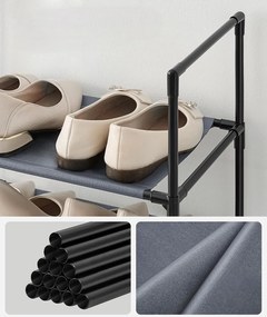 Stojan na topánky Halas 45 cm čierny/sivý