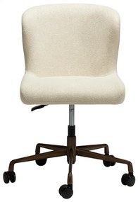 GLAM ČALÚNENÁ OFFICE STOLIČKA almond/antique brass
