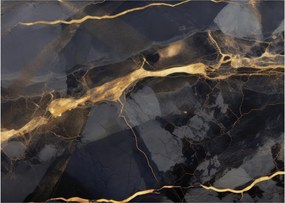 Obraz - Čierno - zlatý dekor (70x50 cm)