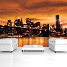 Fototapeta - New York Brooklyn Bridge City (254x184 cm)