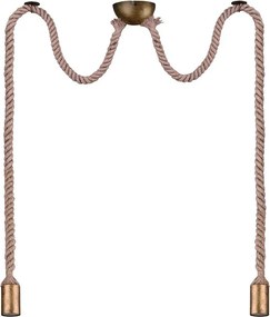 Závesné svietidlo v mosadznej farbe ø 12 cm Rope – Trio