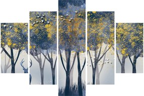 Obraz jeleňa v lese (150x105 cm)