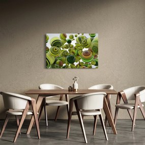 Obraz pruhovaných gúľ (90x60 cm)