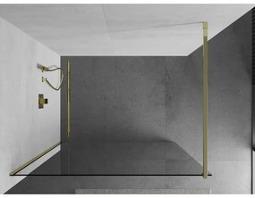 Mexen Kioto sprchová zástena 90x200 cm, 8mm sklo číre, zlatý profil, 800-090-101-50-00