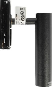 Moderné čierne bodové svetlo pre 1-fázový koľajnicový systém - Iconic Ivy