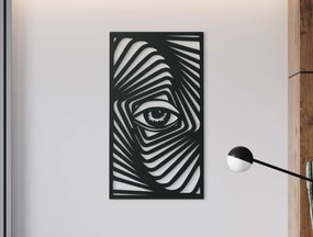 drevko Drevený obraz na stenu Zebrie oko Rozmer obrazu: 44,5 x 25 cm, Farba dekorácie: Čierna