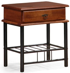 Nočný stolík Fiona starožitná čerešňa/čierna