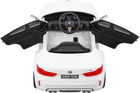 Ramiz Detské elektrické autíčko BMW X6M, biele SUV + diaľkové ovládanie