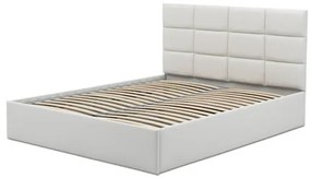 Čalúnená posteľ TORES II bez matraca rozmer 160x200 cm Biela eko-koža