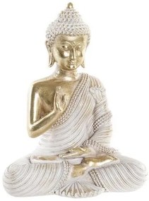 Soška Buddha, polyresin bielo-zlatá