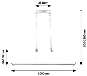 Rabalux 72011 - LED RGB Stmievateľný luster na lanku TEMPERIUS LED/24W/230V + DO