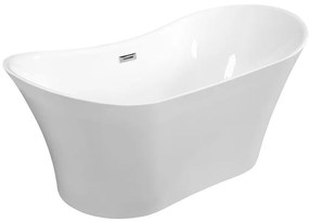 Voľne stojaca vaňa Amber 170/80 so sifónom Klik Klak s obdĺžnikovým prepadom Slim chróm