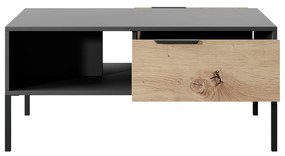 Konferenčný stolík Rastafa 2S (dub artisan + čierna). Akcia -20%. Vlastná spoľahlivá doprava až k Vám domov. 1071384