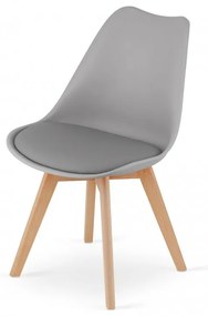 Jedálenský set 1 + 4, stôl ADRIA 120x80cm biely + stoličky BALI MARK sivá