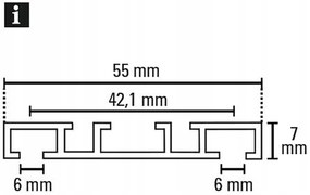 Dekorstudio Stropná hliníková dvojitá koľajnica Small PLUS Dĺžka: 420cm, Typ príslušenstva: Bežce so štipcami
