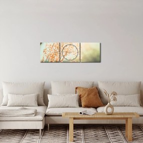 Obraz - Lúčne rastliny (s hodinami) (90x30 cm)