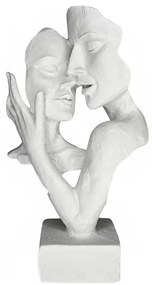 Dekorácia na stôl 29x9x17 cm, živica/biela