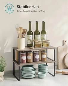 Set 4 kuchynských políc KCS022X02