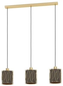 Eglo 390207 - Luster na lanku COROJAL 3xE27/40W/230V zlatá/hnedá