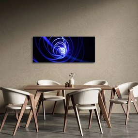 Obraz modrých špirál (120x50 cm)