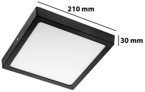 Povrchový LED panel Plafond 18W 4000K Black square Proma LVT