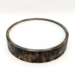 Stropné svietidlo OAK SMOKY 2xE27/15W/230V, pr. 37,5 cm, dub/tmavohnedá