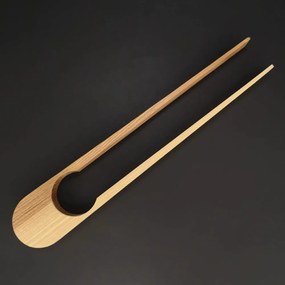 AMADEA Drevené servírovacie kliešte, masívne drevo, dĺžka 28 cm