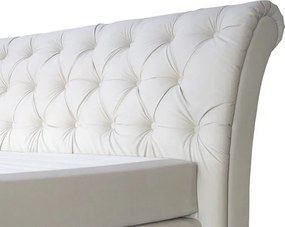 Posteľ boxspring Agnes 180x200 cm, krémová látka