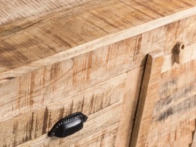 furniture-nabytek.cz - Masívna komoda Highboard Caribou z mangového dreva, lakovaná, prírodná farba