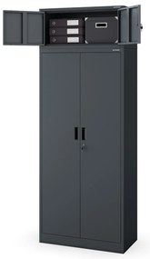 Kovová skriňa JAN Compact 1750 x 800 x 400 mm, antracitová