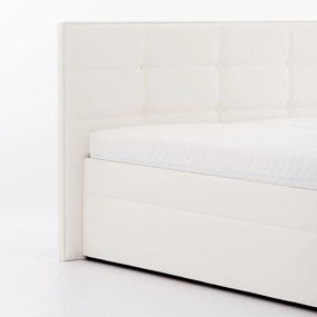 DREVONA Manželská posteľ 160 x 200 biela ANDORA, koženka Eternity 11