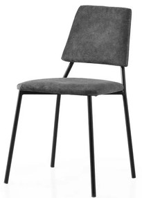 Súprava jedálenských stoličiek Lima Grey and Black, 2 ks