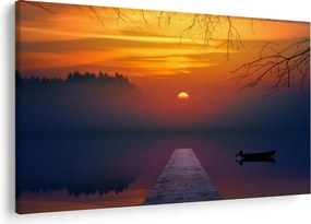 Obraz mostu pri západe slnka (90x60 cm)