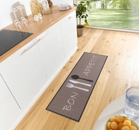 Koberec / Behúň Hanse Home Cook & Clean Bon Appetit hnedý / biely