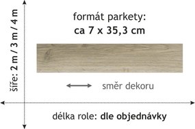 Beaulieu International Group, PVC podlaha - lino Master X 2969, na mieru, šíře 2m, hnedá, pvc, chodba / predsieň