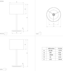 Eglo 39394 - Stolná lampa SAGANTO 1 1xE27/60W/230V medená