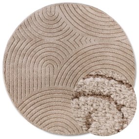 Taupe okrúhly koberec ø 200 cm Panglao New York Taupe – Elle Decoration