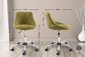 Pracovná stolička Lazio - látka - Zelená