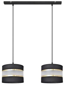 Luster na lanku HELEN 2xE27/15W/230V čierna/zlatá