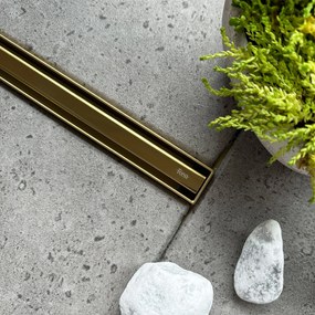 Rea Neox Slim Pro, odtokový žľab 60cm, zlatá lesklá, REA-G2717