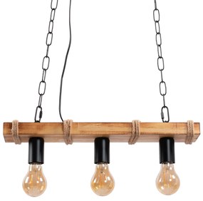 Toolight BOHO LINE, 3-bodové závesné svietidlo 3xE27 APP1319-3CP, hnedá-čierna, OSW-02461