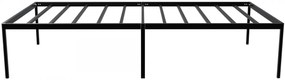 Kovová posteľ Hamlin - 200 x 90, v 41 cm - Čierna