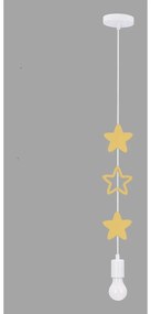 Žlto-biele detské svietidlo s kovovým tienidlom Single - Candellux Lighting