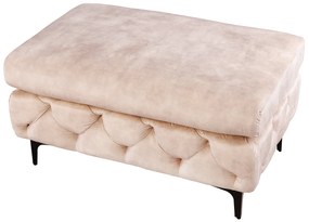 Taburetka moderná champagne zamat