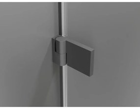 Mexen Lunar-B, výklopný sprchový kút ľavý 95 x 70 cm, 8mm číre sklo, grafitový profil, 832-095-070-95-00-L