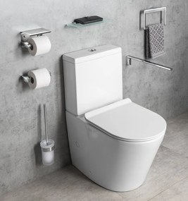 Gedy Gedy, PIRENEI WC kefa závesna, mliečne sklo, chróm, PI330313