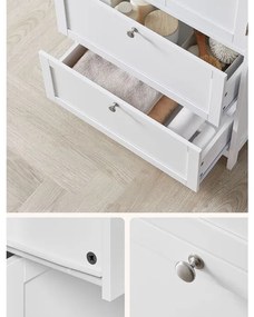 Autronic BONTEC Komoda 60x30x110cm, mdf, biela, AUK-E1055 WT Farba: Biela